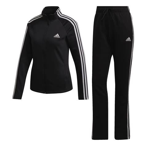 adidas anzug schwarz weiß damen|adidas trainersanzug damen.